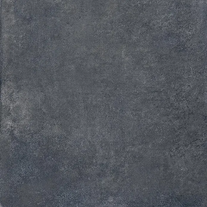 Feinsteinzeug in schwarzer Betonoptik 60x60 - Italienische Fliesen -  - Dunkelgraue, matt strukturierte Fliese mit subtilen Variationen, ideal für moderne Boden- oder Wandflächen.
