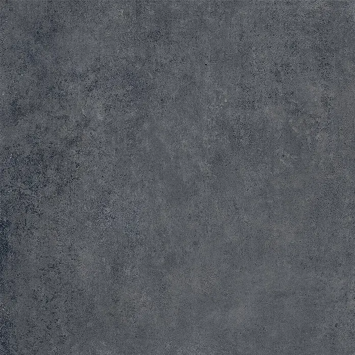 Feinsteinzeug in schwarzer Betonoptik 60x60 - Italienische Fliesen -  - Dunkelgraue, texturierte Oberfläche, ähnlich Beton oder Stein.