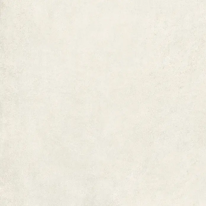 Feinsteinzeug in moderner weißer Betonoptik 80x80 - Italienische Fliesen -  - Helle beige, subtil texturierte Oberfläche mit mattem Finish, die Beton oder Putz ähnelt.