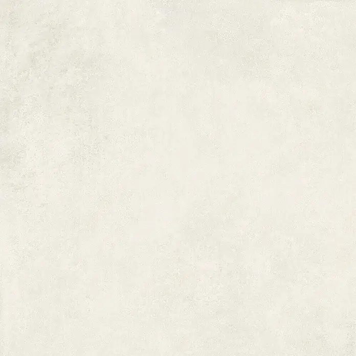 Feinsteinzeug in moderner weißer Betonoptik 80x80 - Italienische Fliesen -  - Helle, cremefarbene Textur mit subtilen, rauen Details.