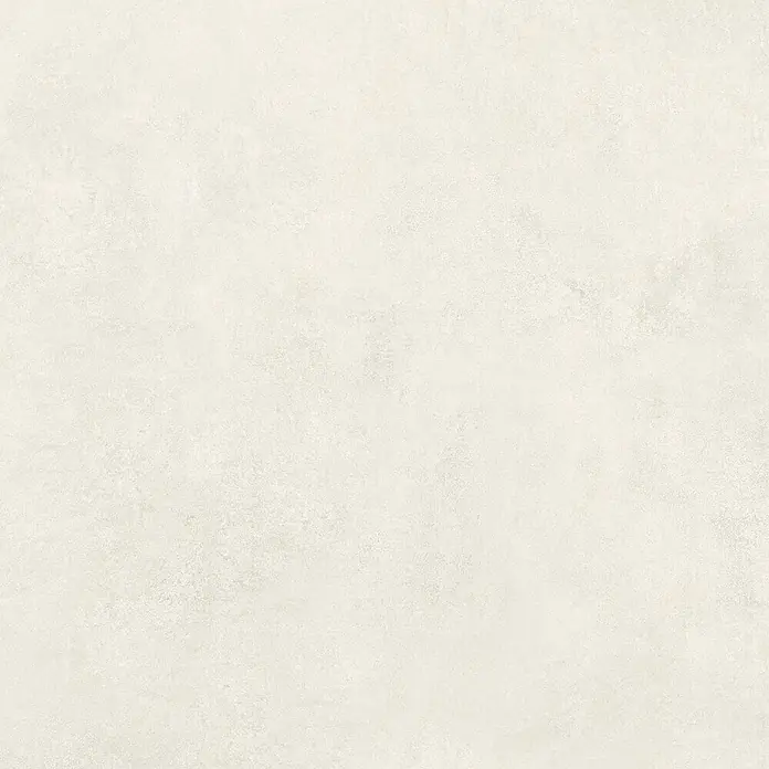 Feinsteinzeug in moderner weißer Betonoptik 80x80 - Italienische Fliesen -  - Hellbeige texturierte Oberfläche.