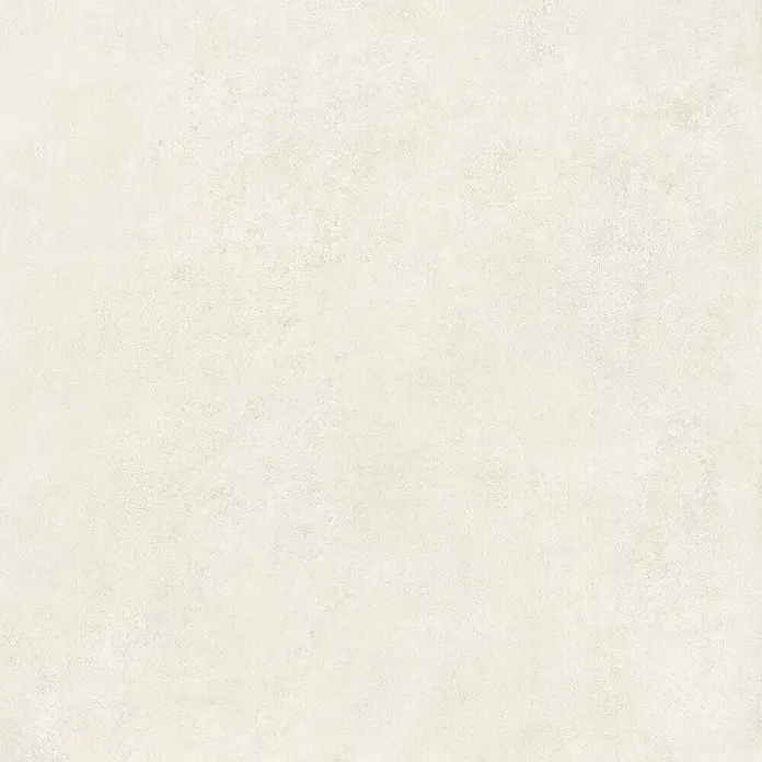 Feinsteinzeug in moderner weißer Betonoptik 80x80 - Italienische Fliesen -  - Helle, cremeweiße strukturierte Oberfläche, die Beton oder Stein ähnelt.