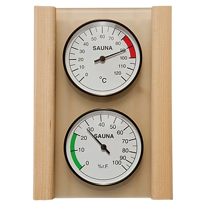 Weka Hygro- & Thermometer-Set - Temperaturbereich Thermometer: 0 °C - 120 °C, Messbereich Hygrometer: 0 - 100 % r.F. - Vorderansicht