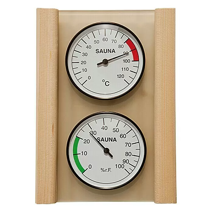 Weka Hygro- & Thermometer-Set - Temperaturbereich Thermometer: 0 °C - 120 °C, Messbereich Hygrometer: 0 - 100 % r.F. - Vorderansicht