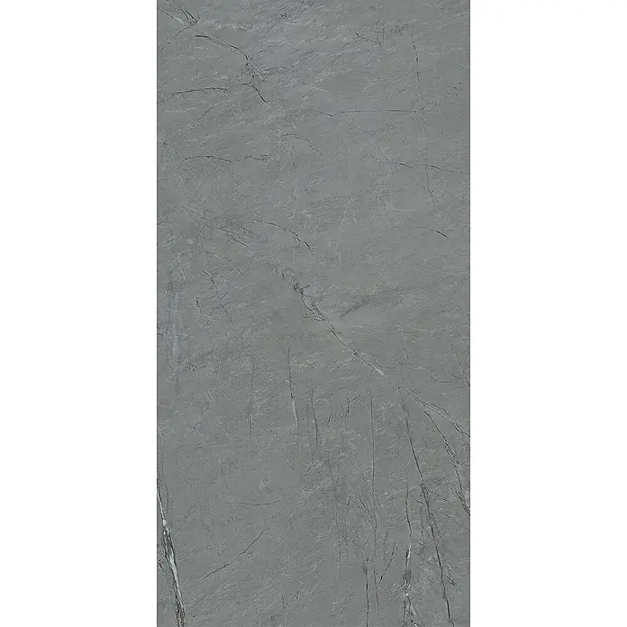 Design-Feinsteinzeug anthrazitfarbener matter 30x60 - Italienische Fliesen -  - Graue Marmoroptik-Fliese mit hellgrauen und weißen Naturadern.