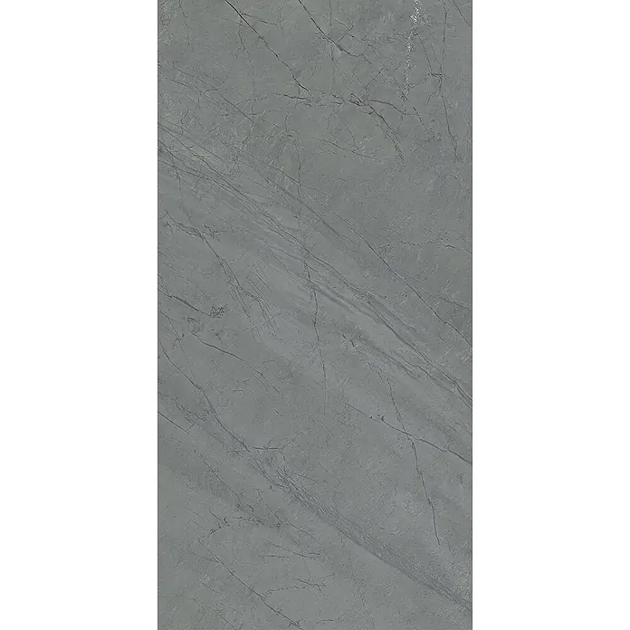 Design-Feinsteinzeug anthrazitfarbener matter 30x60 - Italienische Fliesen -  - Graue Marmorplatte mit natürlicher weißer Maserung, ideal für elegante Oberflächen.