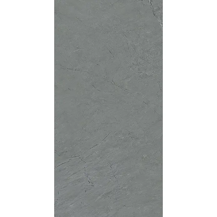 Design-Feinsteinzeug anthrazitfarbener matter 30x60 - Italienische Fliesen -  - Dunkelgraue Fliese in Natursteinoptik mit zarter, hellerer Maserung und texturierter Oberfläche.