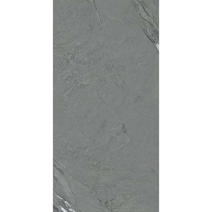 Design-Feinsteinzeug anthrazitfarbener matter 30x60 - Italienische Fliesen -  - Dunkelgrauer Naturstein mit markanter heller und dunkler Maserung, geeignet für Böden oder Arbeitsplatten.