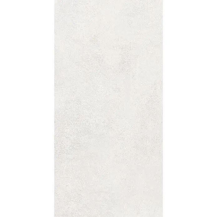 Feinsteinzeug in weißer Betonoptik 30x60 - Italienische Fliesen -  - Matte hellgraue Strukturfläche.