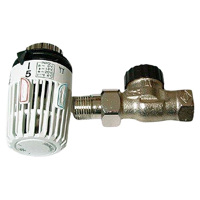 Heimeier Thermostatventil-Set (⅜″, Durchgang)