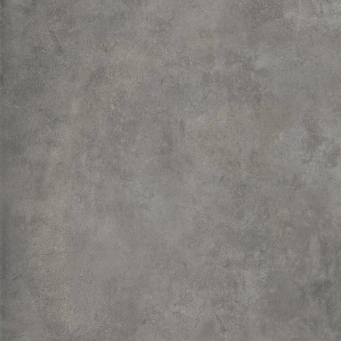 Feinsteinzeug in gewachster anthrazitfarbener Betonoptik 80x80 -  - Texturierte dunkelgraue Betonoberfläche.