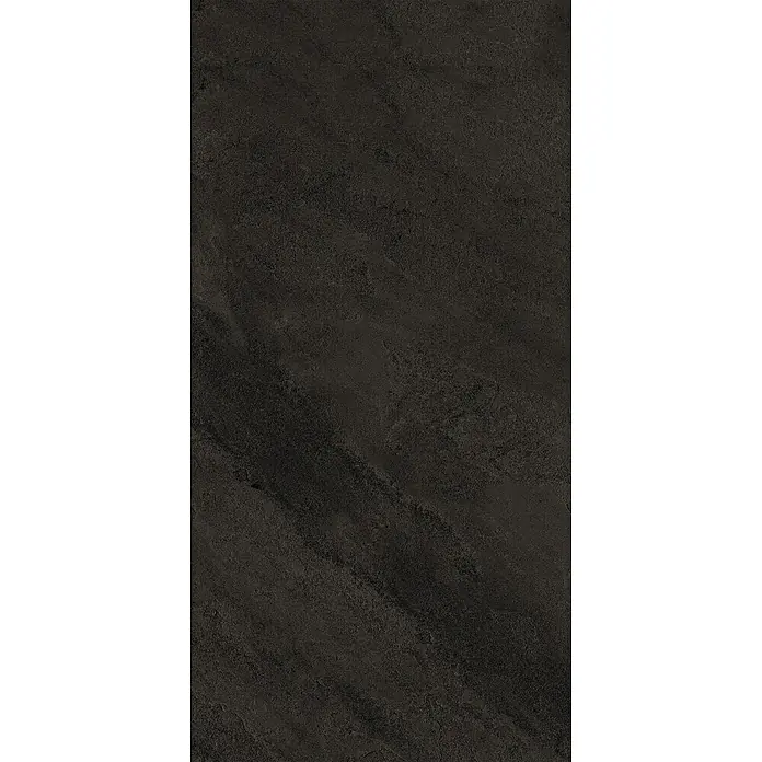 Feinsteinzeug in Schiefer schwarzer Steinoptik 60x120 - Ital. Fliesen -  - Dunkelgraue strukturierte Fliese mit Stein- oder Betonoptik.