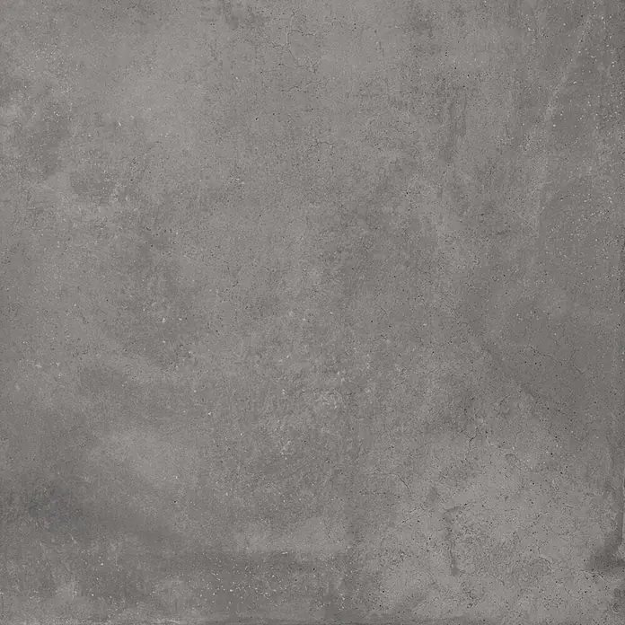 Feinsteinzeug in gewachster anthrazitfarbener Betonoptik 60x60 -  - Dunkelgraue Betonoptik-Textur mit subtilen Schattierungen und feinen Sprenkeln.