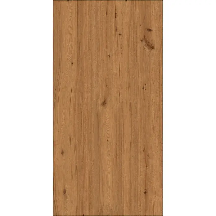 Feinsteinzeug in roher Nussbaumholzoptik 60x120 - Italienische Fliesen -  - Mittelbraune Holzplatte mit natürlicher Maserung und vereinzelten Ästen.