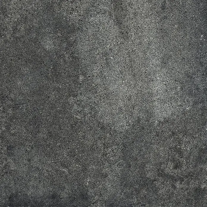 Feinsteinzeug in Pure schwarzer Steinoptik 60x60 - Italienische Fliesen -  - Dunkelgraue, raue Oberfläche mit Stein- oder Betontextur.
