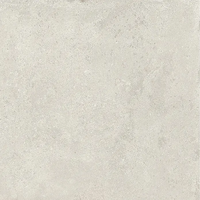 Feinsteinzeug-Bodenbelag in Betonoptik Materic Ivory 80x80 -  - Hellgraue, texturierte Betonoptik-Fliese, geeignet für Böden und Wände.