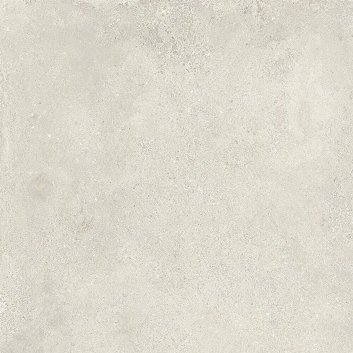 Feinsteinzeug-Bodenbelag in Betonoptik Materic Ivory 80x80 -  - Hellbeige, fein strukturierte matte Fliese.