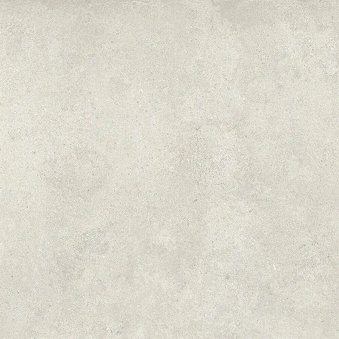 Feinsteinzeug-Bodenbelag in Betonoptik Materic Ivory 80x80 -  - Hellgraue Fliese in Betonoptik mit Textur.