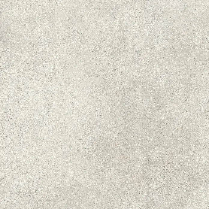 Feinsteinzeug-Bodenbelag in Betonoptik Materic Ivory 80x80 -  - Hellbeige-graue texturierte Oberfläche mit subtilen Stein- oder Betonmustern.