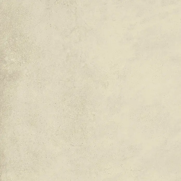 Feinsteinzeug in gewachster elfenbeinfarbener Betonoptik 60x60 -  - Helle beige Betontextur für modernes Flächendesign.