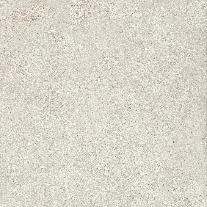 Feinsteinzeug-Bodenbelag in Betonoptik Materic Ivory 80x80 -  - Helle beige Betonoptik-Oberfläche mit feiner körniger Textur für moderne Boden- oder Wandverkleidungen.