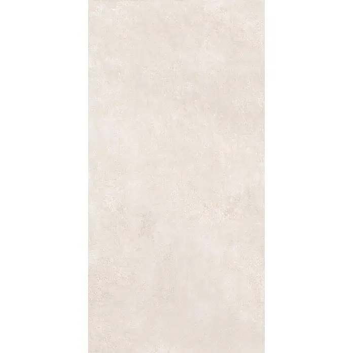 Feinsteinzeug in moderner elfenbeinfarbener Betonoptik 60x120 -  - Warmbeigefarbene strukturierte Fliese mit matter Oberfläche.