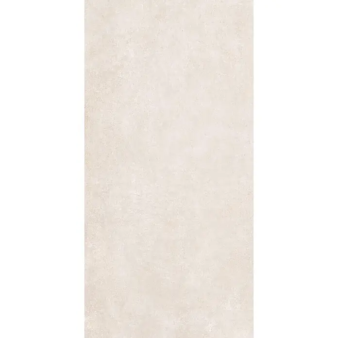 Feinsteinzeug in moderner elfenbeinfarbener Betonoptik 60x120 -  - Helle beige, dezent texturierte Oberfläche, die einer matten Stein- oder Betonfliese ähnelt.