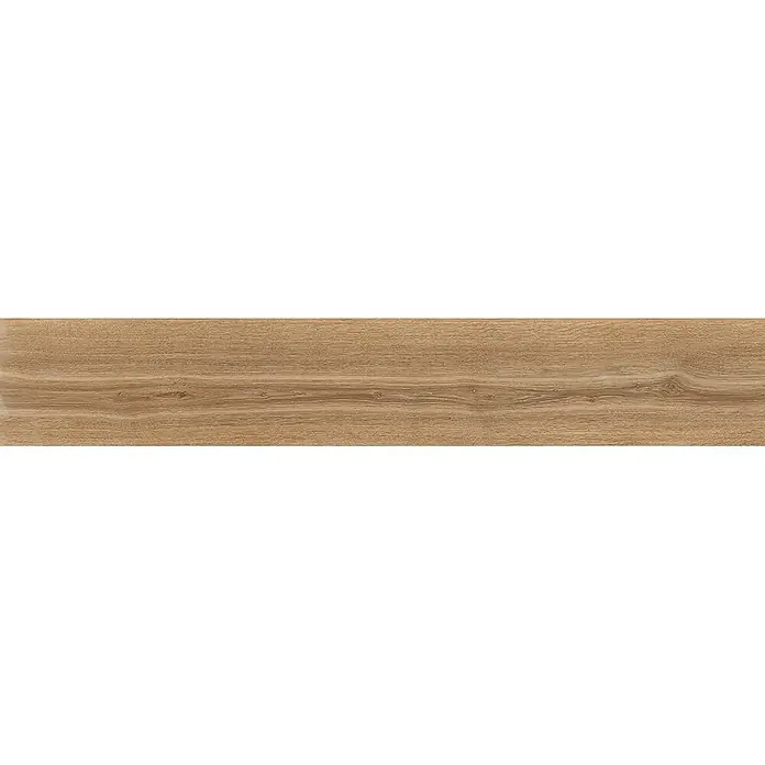 Feinsteinzeug in honigfarbener Holzoptik 20x120 - Italienische Fliesen -  - Hellbraune Holzplatte mit natürlicher Maserung.