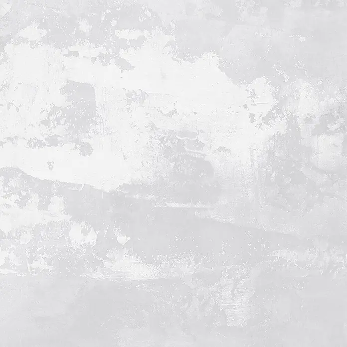 Feinsteinzeug in industrieller weißer Betonoptik 60x60 - Ital. Fliesen -  - Hellgraue, abgenutzte Textur mit subtilen Variationen und rauen Bereichen, ideal für Hintergründe.