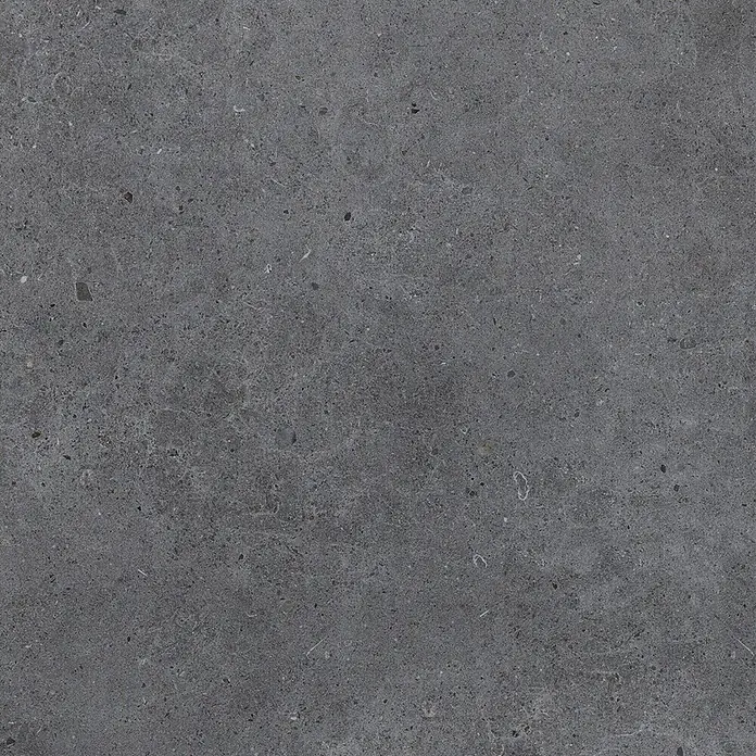Feinsteinzeug in anthrazit Betonoptik 60x60 - Italienische Fliesen -  - Dunkelgraue Steinstruktur mit feinen Körnungsdetails.