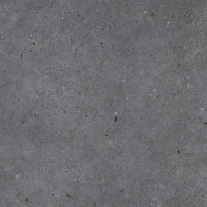 Feinsteinzeug in anthrazit Betonoptik 60x60 - Italienische Fliesen -  - Dunkelgraue, melierte Beton- oder Natursteinstruktur, geeignet für Böden oder Oberflächen.