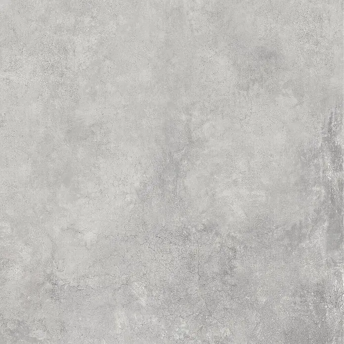 Feinsteinzeug in gewachster Rauch Betonoptik 80x80 - Italienische Fliesen -  - Graue Betontextur mit subtiler rauer Oberfläche und leichten Rissmustern.