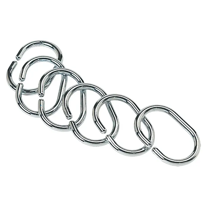 Venus Duschvorhangringe - 12 Stk., Chrom - Metallpuzzle bestehend aus mehreren ineinandergreifenden Ringen. Dieses anspruchsvolle Denkspielzeug fordert und fördert das räumliche Denken.