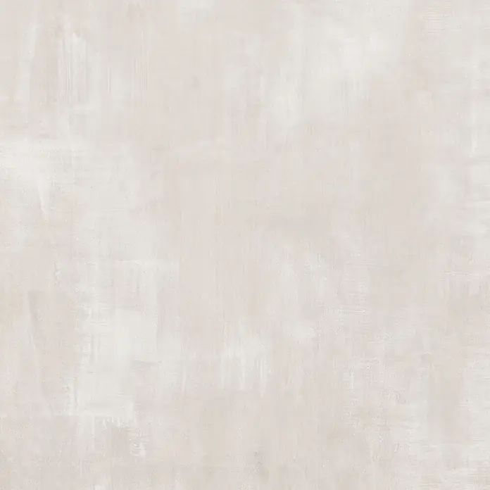 Feinsteinzeug in gebürsteter perlgrauer Betonoptik 80x80 - Ital. Fliesen -  - Helle beige, texturierte Oberfläche mit subtilen Tonvariationen, ähnlich Beton oder Stuck.