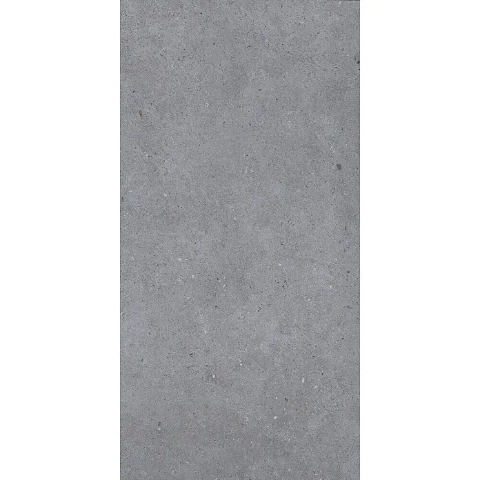 Feinsteinzeug in matter dunkelgrauer Betonoptik 60x120 - Ital. Fliesen -  - Graue Fliese in Betonoptik mit feiner Aggregatstruktur, ideal für Boden- oder Wandverkleidung.