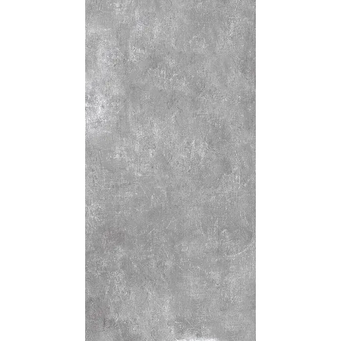 Feinsteinzeug in hellgrauer Harzoptik 60x120, rutschhemmend - Ital. Fliesen -  - Abgenutzte hellgraue Betontextur.