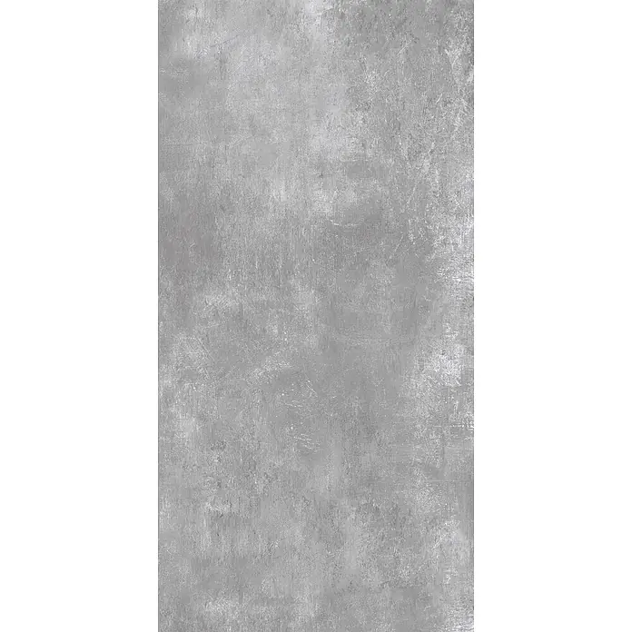 Feinsteinzeug in hellgrauer Harzoptik 60x120 - Italienische Fliesen -  - Strukturierte graue Betonoberfläche mit verschiedenen Schattierungen und leichten Kratzern als Grunge-Hintergrund.