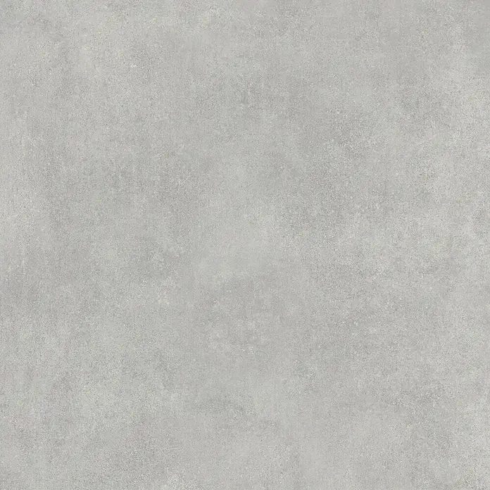 Feinsteinzeug in spachtelartiger hellgrauer Harzoptik 80x80 - Ital. Fliesen -  - Hellgraue Betonoptik-Textur, geeignet für Boden- oder Wandflächen.