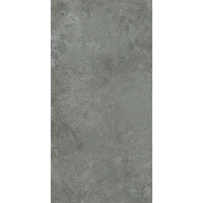 Feinsteinzeug-Fliese in strukturierter grauer Betonoptik 60x120 -  - Dunkelgraue Beton- oder Steinstruktur, geeignet für Böden oder Wände.