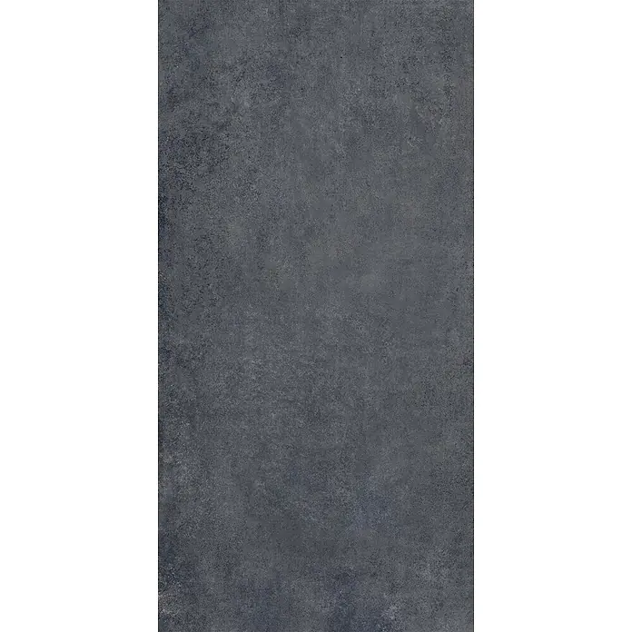 Feinsteinzeug in moderner schwarzer Betonoptik 60x120 - Ital. Fliesen -  - Dunkelgraue, texturierte Oberfläche im Beton-Look.
