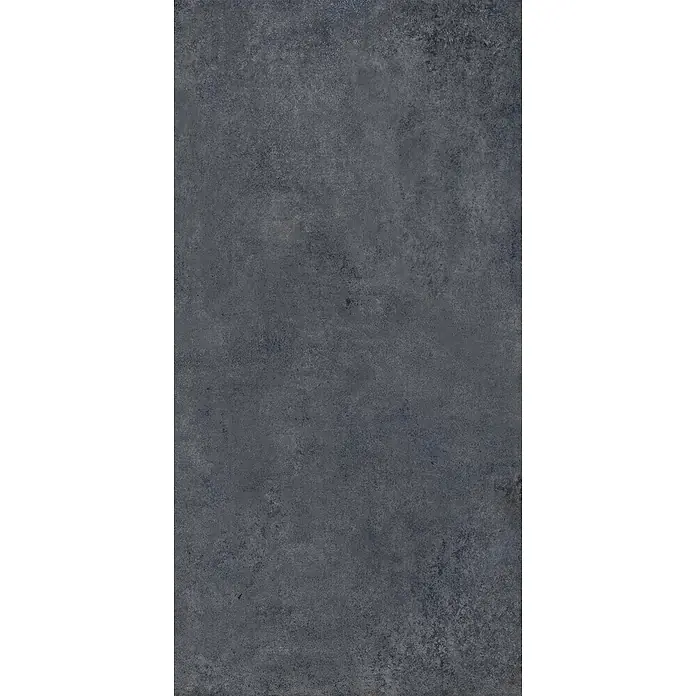 Feinsteinzeug in moderner schwarzer Betonoptik 60x120 - Ital. Fliesen -  - Dunkelgraue, texturierte Fliese in Beton- oder Steinoptik.