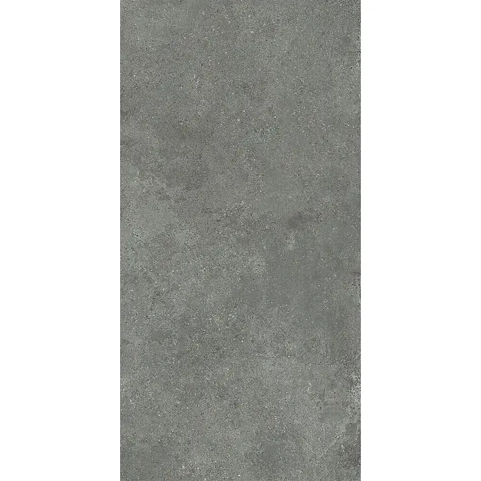 Feinsteinzeug-Fliese in strukturierter grauer Betonoptik 60x120 -  - Texturierte dunkelgraue Oberfläche in Betonoptik, ideal für moderne Boden- oder Wandbeläge.