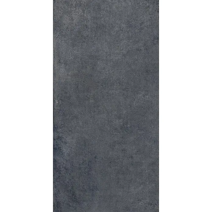 Feinsteinzeug in moderner schwarzer Betonoptik 60x120 - Ital. Fliesen -  - Dunkelgraue, strukturierte Fliese mit mattem Beton-Effekt.