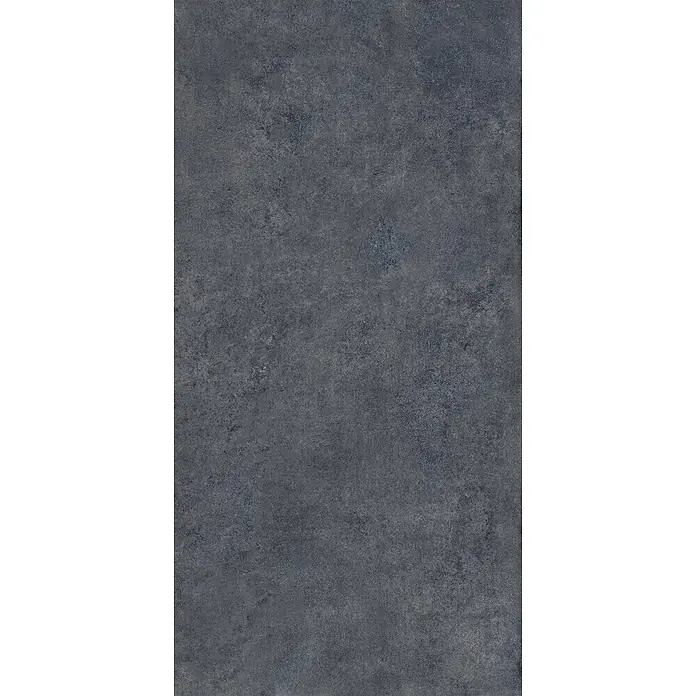 Feinsteinzeug in moderner schwarzer Betonoptik 60x120 - Ital. Fliesen -  - Dunkelgraue, anthrazitfarbene Fliese mit subtilem Blaustich und einer strukturierten Betonoptik.