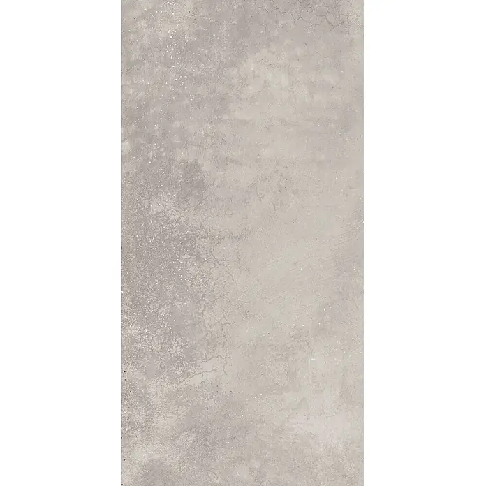Design-Feinsteinzeug gewachster 30x60 - Italienische Fliesen -  - Hellgraue Betontextur mit feinen Rissen und leichten Sprenkeln.