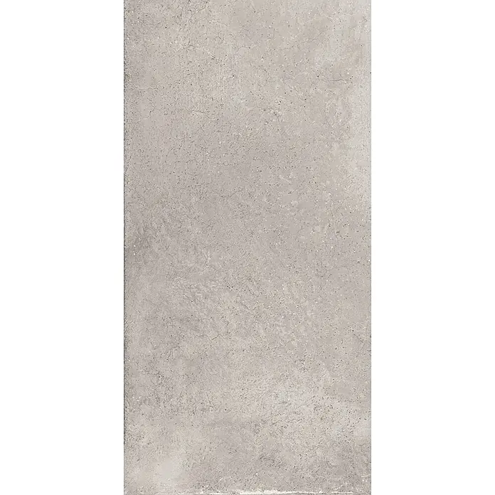 Design-Feinsteinzeug gewachster 30x60 - Italienische Fliesen -  - Hellgraue Fliese in Betonoptik mit feiner Textur und dezenten Rissmustern, ideal für Böden oder Wände.