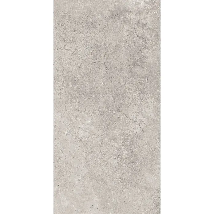 Design-Feinsteinzeug gewachster 30x60 - Italienische Fliesen -  - Hellgraue, rissige Betontextur.