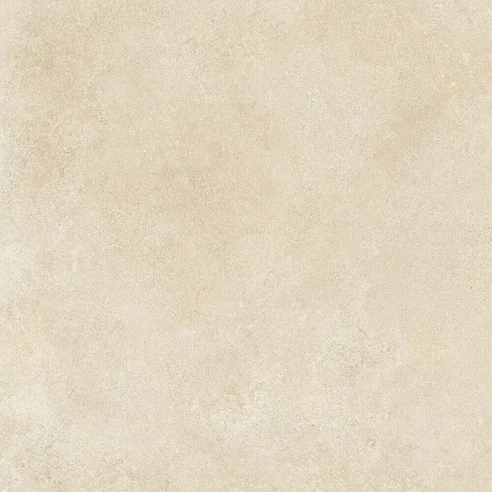 Feinsteinzeug in beiger spachtelartiger Steinoptik 120x120 - Ital. Fliesen -  - Helle beige Texturoberfläche, Naturstein nachempfunden, mit mattem Finish.