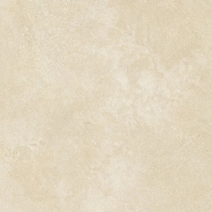 Feinsteinzeug in beiger spachtelartiger Steinoptik 120x120 - Ital. Fliesen -  - Helle beige, texturierte Oberfläche, die Stein oder Beton ähnelt.