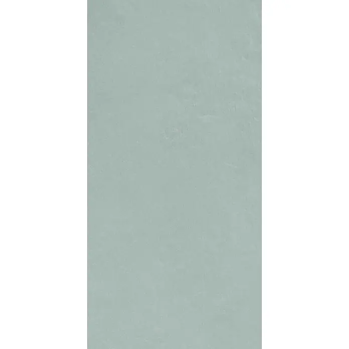 Feinsteinzeug in grüner pastellfarbener Betonoptik 60x120 - Ital. Fliesen -  - Weiche, strukturierte hellblau-grüne Oberfläche mit subtilem, mattem Finish.